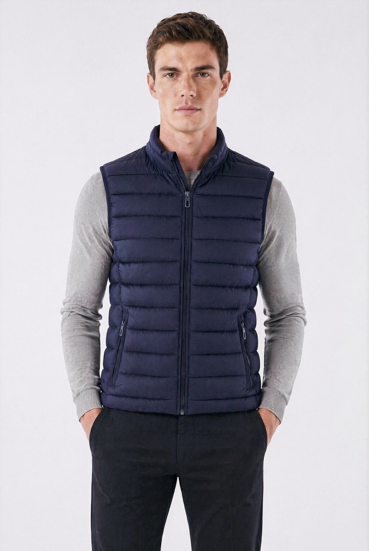 Colete Masculino Puffer Acolchoado com Zíper