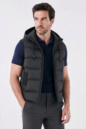Colete Masculino Puffer com Capuz Norven