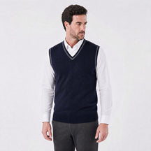 Colete Masculino Social Essentials de Alfaiataria Slim azul marinho