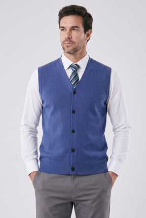 Colete Masculino Social de Alfaiataria Leve com Botões Frontais