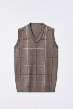 Colete Masculino Tricot com Estampa Geométrica Cassel
