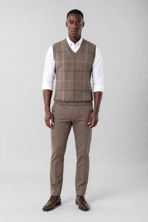 Colete Masculino Tricot com Estampa Geométrica Cassel