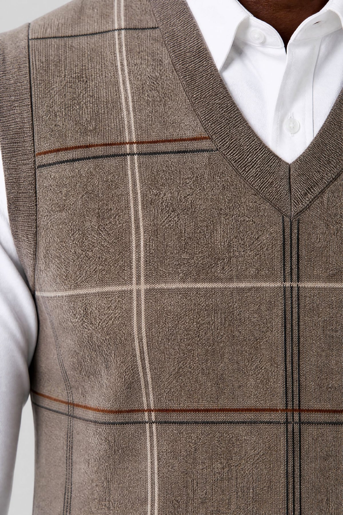 Colete Masculino Tricot com Estampa Geométrica Cassel