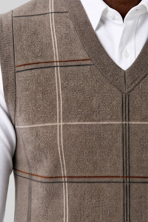 Colete Masculino Tricot com Estampa Geométrica Cassel
