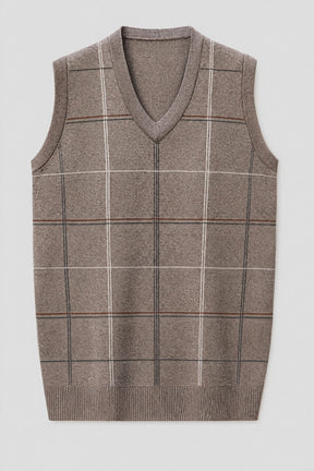 Colete Masculino Tricot com Estampa Geométrica Cassel