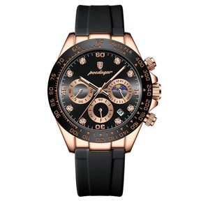 Relógio Masculino Fiorinni Chronotype Rosé Gold + Preto