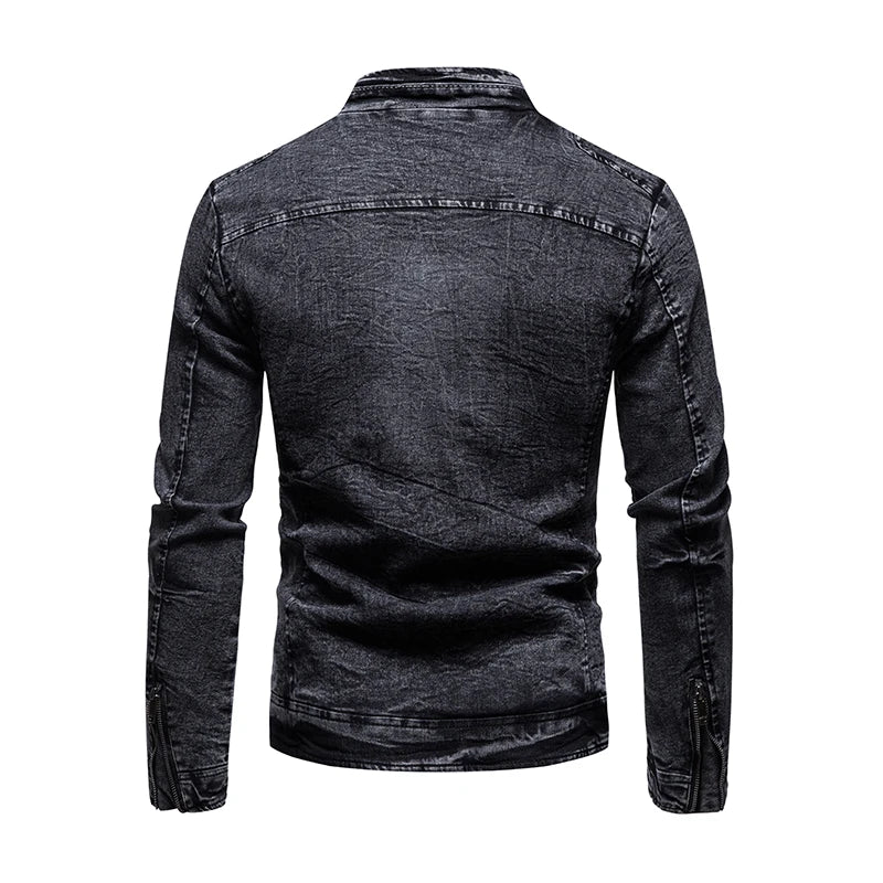 Jaqueta Jeans Masculina Fiorinni City preto - costas