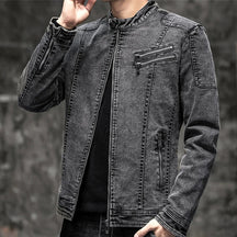 Jaqueta Jeans Masculina Fiorinni Vintage cinza escuro