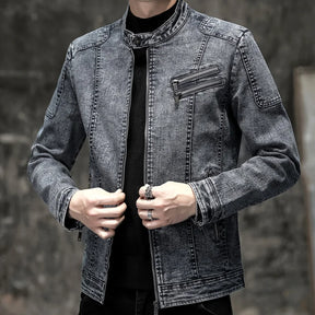 Jaqueta Jeans Masculina Fiorinni Vintage cinza claro