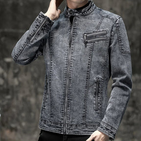 Jaqueta Jeans Masculina Fiorinni Vintage cinza claro