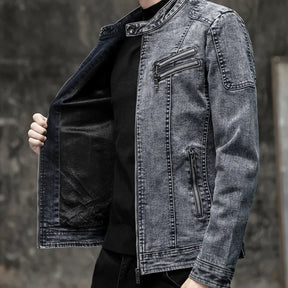 Jaqueta Jeans Masculina Fiorinni Vintage cinza claro