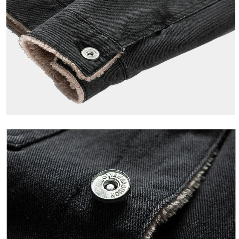 Jaqueta Jeans Masculina Fiorinni com Interior Forrada detalhes