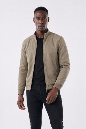 Jaqueta Masculina Bomber Atemporal com Gola Estruturada