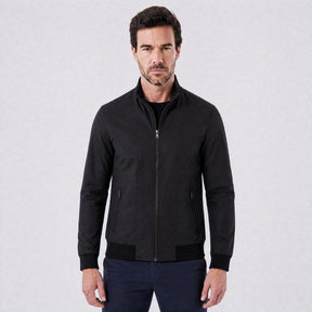 Jaqueta Masculina Bomber com Forro Xadrez Clássico preto