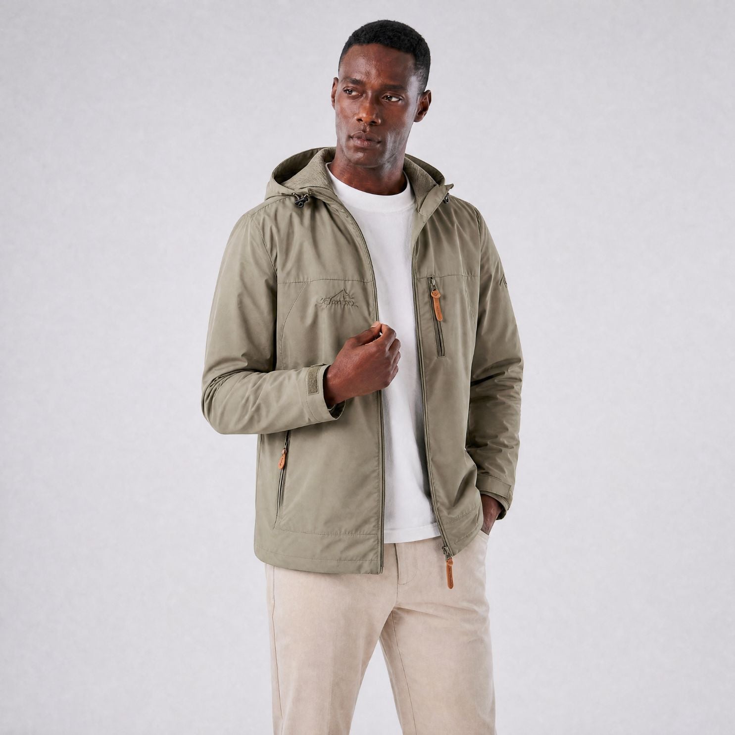 Jaqueta Masculina Corta Vento Impermeável verde oliva