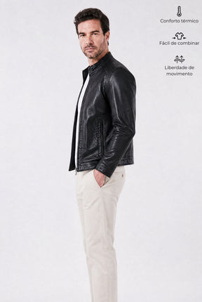 Jaqueta Masculina de Couro Keanu