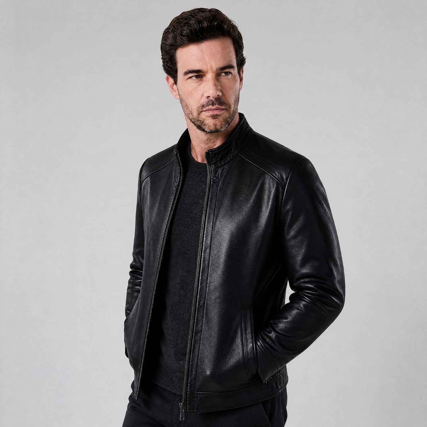 Jaqueta Masculina de Couro Keanu preta