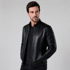 Jaqueta Masculina de Couro Keanu preta