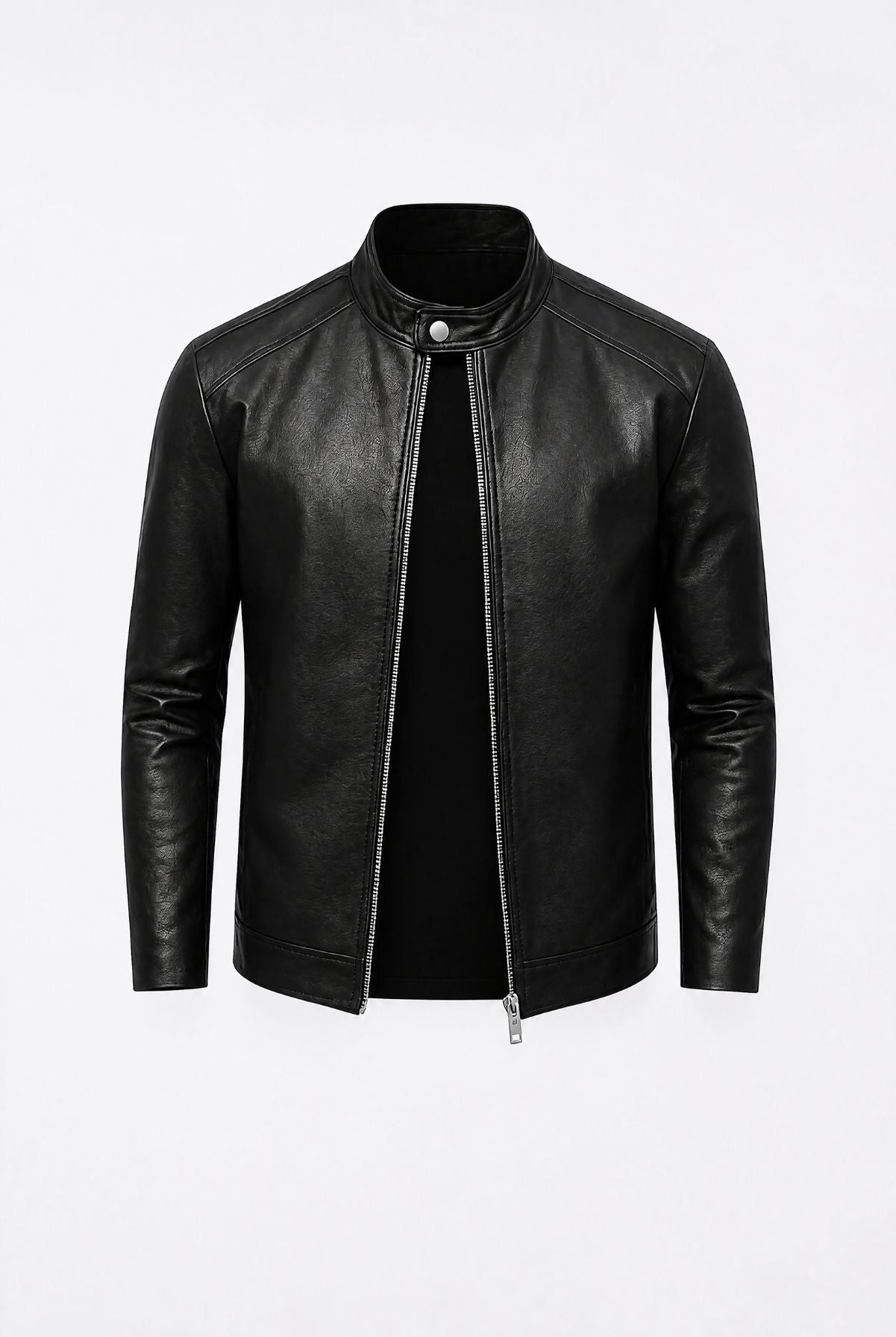 Jaqueta Masculina de Couro Slim Biker