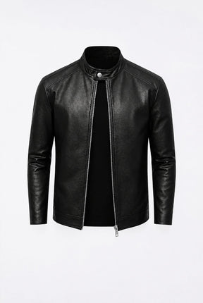 Jaqueta Masculina de Couro Slim Biker