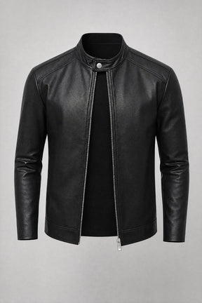 Jaqueta Masculina de Couro Slim Biker