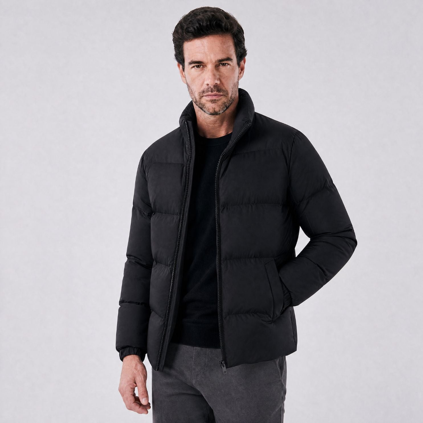Jaqueta Puffer Masculina High Court preta