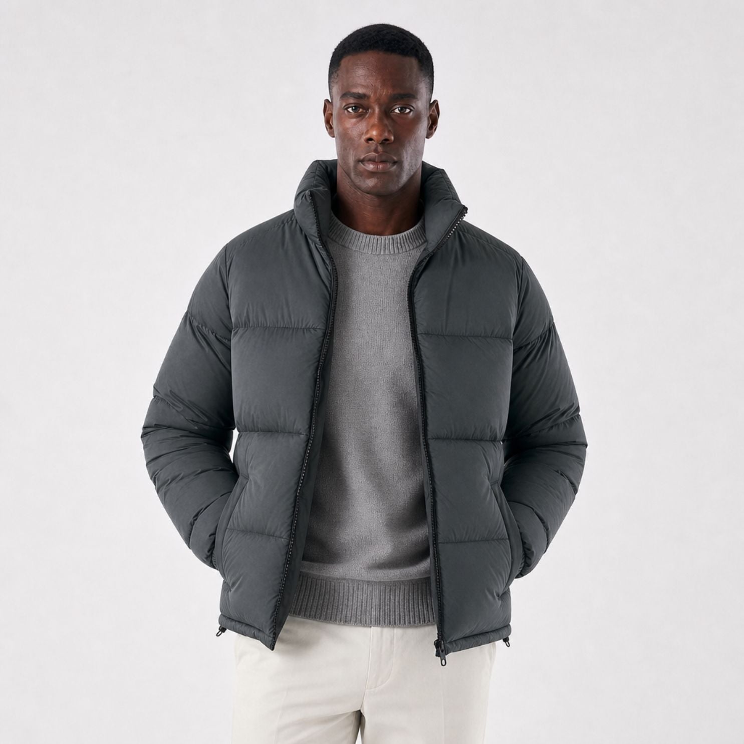 Jaqueta Puffer Masculina Northstar cinza escuro