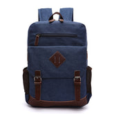Mochila Executiva de Lona com detalhes em Couro Fiorinni azul