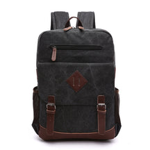 Mochila Executiva de Lona com detalhes em Couro Fiorinni preto