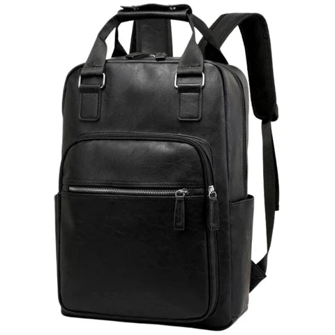 Mochila Executiva em Couro Fiorinni Milan preto