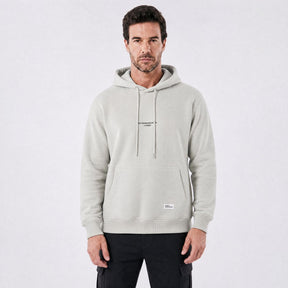Moletom Masculino Oversized com Capuz e Bolso Canguru cinza
