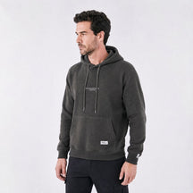 Moletom Masculino Oversized com Capuz e Bolso Canguru cinza escuro