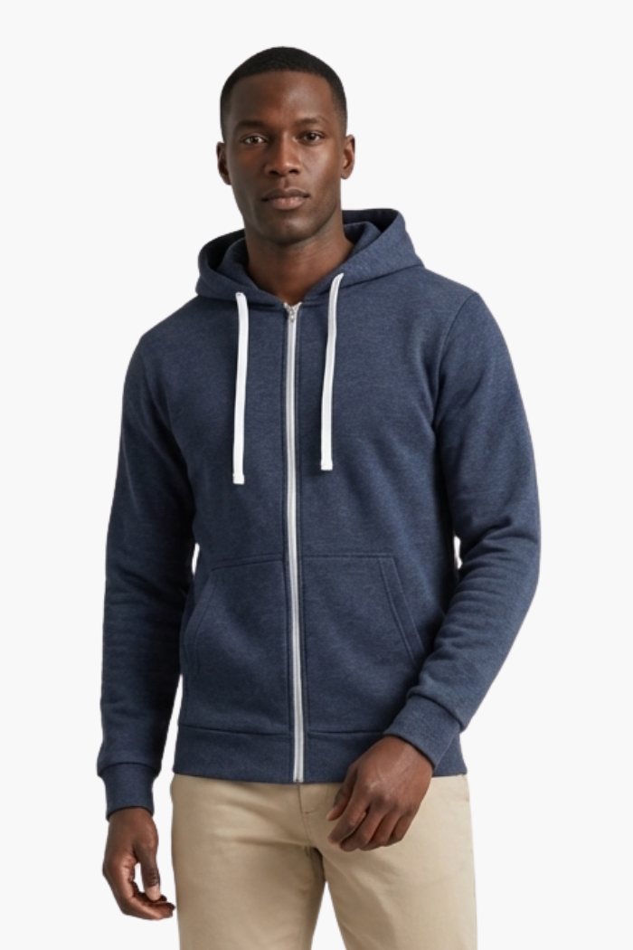 Moletom Masculino Full-Zip com Capuz