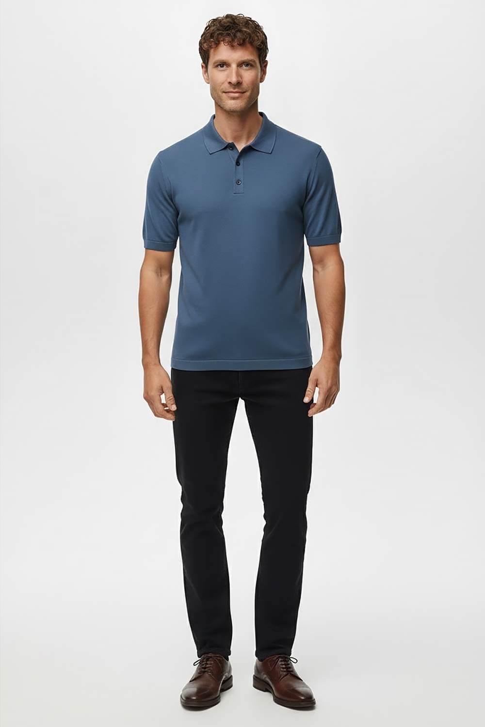 Camisa Polo Masculina em Seda Gelo Fiorinni