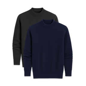 Conjunto 2 Suéteres Básicos Fiorinni Preto e Azul
