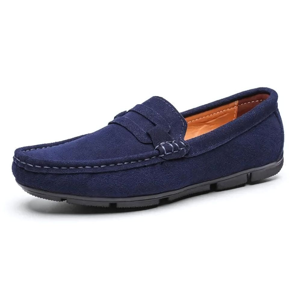 Sapato Mocassim Masculino de Camurça Fiorinni azul