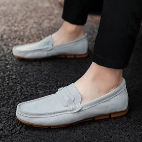 Sapato Mocassim Masculino de Camurça Fiorinni branco