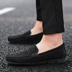 Sapato Mocassim Masculino de Camurça Fiorinni preto