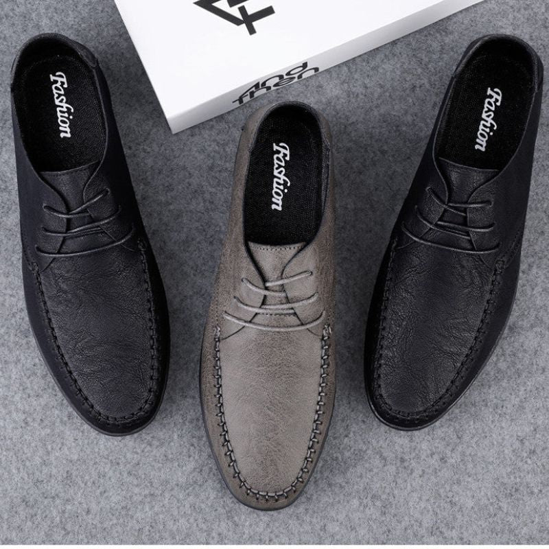 Sapato Mocassim Masculino Fiorinni Viena preto e cinza 