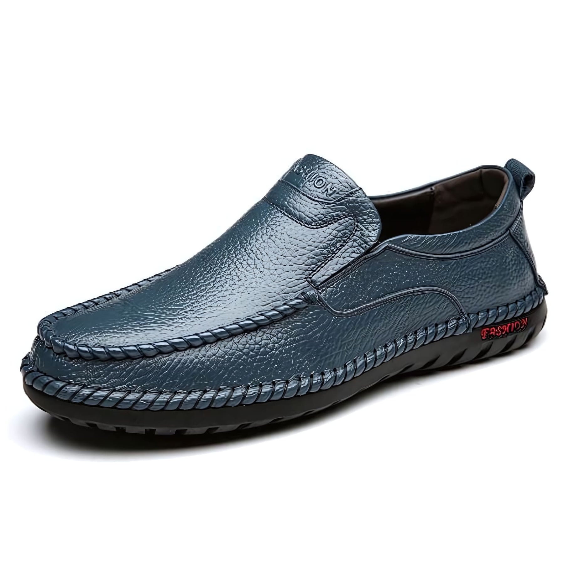 Sapato Mocassim Masculino de Couro Fiorinni azul