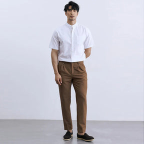 Camisa Oxford Manga Curta Salina