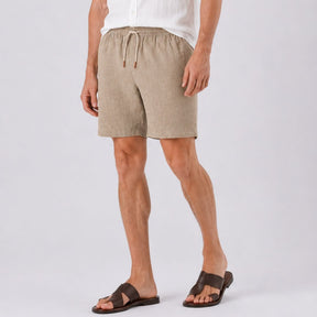 Short Masculinho em Linho Mykonos bege