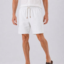 Short Masculinho em Linho Mykonos branco