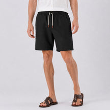 Short Masculinho em Linho Mykonos preto