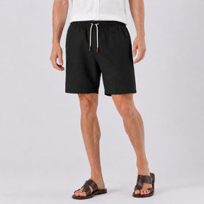 Short Masculinho em Linho Mykonos preto