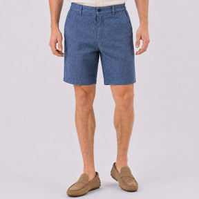 Short Masculino em Linho Harry azul marinho