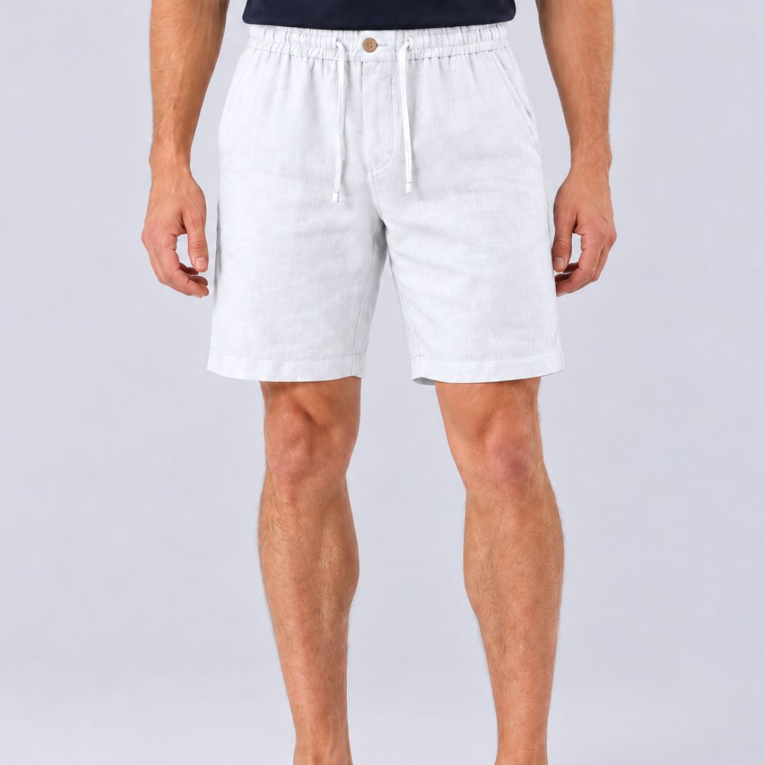 Short Masculino em Linho Riviera branco
