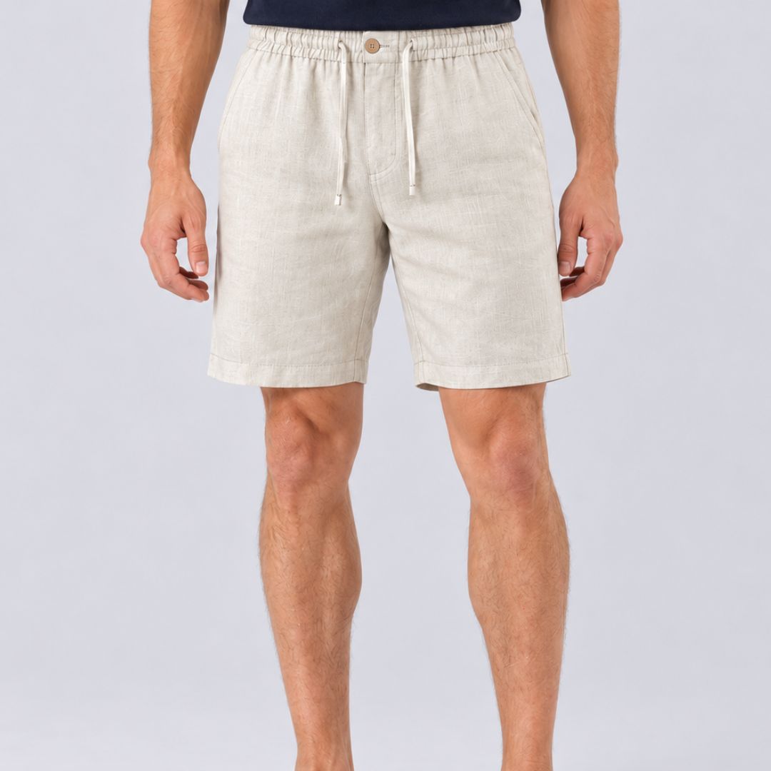 Short Masculino em Linho Riviera off white natural