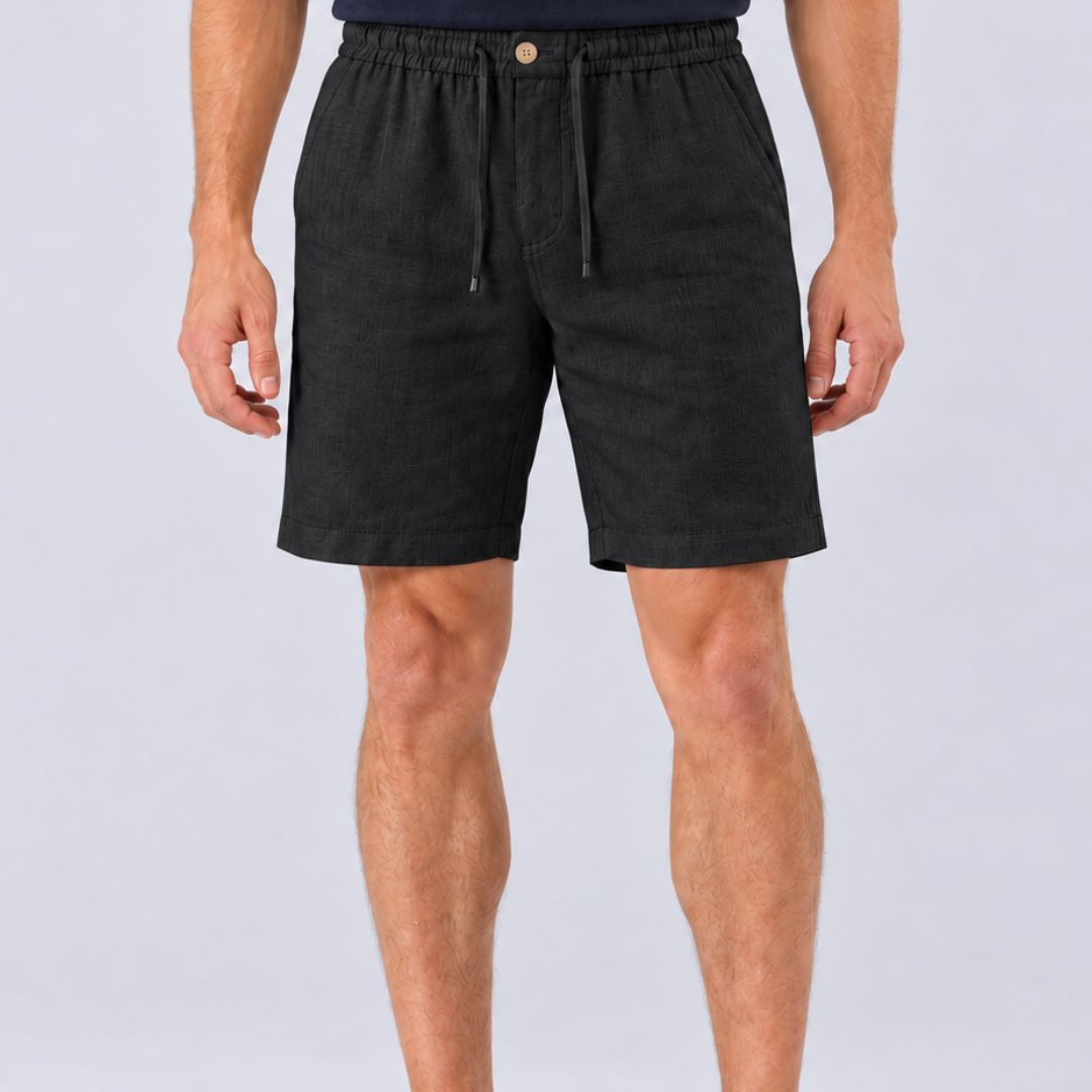 Short Masculino em Linho Riviera preto