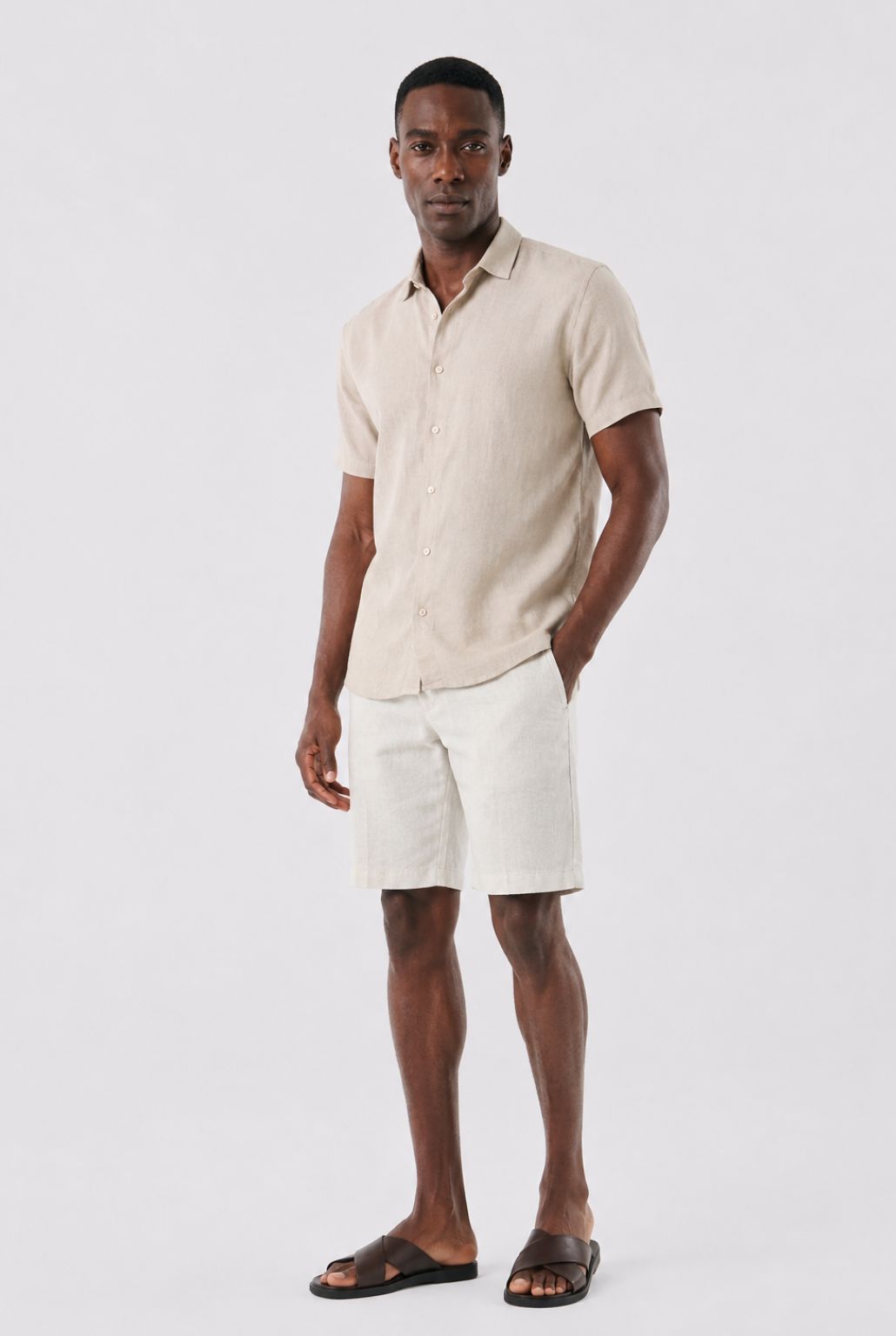Short Masculino em Linho Winston